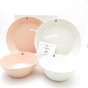 未使用 iittala イッタラ ティーマ ホワイト/パウダー 中皿 ボウル 4枚 ペア 21cmプレート SY11874B1 【中古】