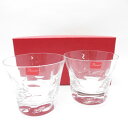 美品 Baccarat バカラ ベルーガ タンブラー 2点 クリスタル ロックグラス オールドファッション ペア SY11877H2 【中古】
