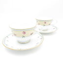 未使用 Noritake ノリタケ GATEAU POIRE ガトーポワレ カップ&ソーサー 2客 ペア ティー コーヒー 花柄 SO2870C1 【中古】
