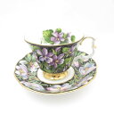 美品 ROYAL ALBERT ロイヤルアルバート プロヴィンシャルフラワーズ パプルバイオレット カップ&ソーサー 1客 コーヒー SO2890C1 【中古】