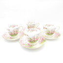 美品 ROYAL ALBERT ロイヤルアルバート ブロッサムタイム ティーカップ&ソーサー 4客 セット 桜 花柄 紅茶 英国 金彩 SU10784B2 【中...