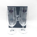 未使用 ELBE crystal エルベクリスタル 品番:40309 C5194/310/2P ビアグラス 2点 クリスタル エヴァ ペア H17 SY1150...
