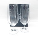 未使用 ELBE crystal エルベクリスタル 品番:40309 C5194/310/2P ビアグラス 2点 クリスタル エヴァ ペア H17 SY1150...