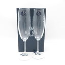 未使用 ELBE crystal エルベクリスタル 品番:40415 C5194/220/2P シャンパングラス 2客 クリスタル エヴァ ペア H22 SY1...