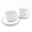美品 ROYAL DOULTON ロイヤルドルトン Bread Street ブレッドストリート コーヒーカップ&ソーサー 2客 ペア Gordon Ramsa...