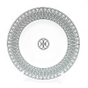 美品 HERMES エルメス H-DECO アッシュデコ 中皿 1枚 23cmデザートプレート Hデコ 白 黒 高級 SU11149A3 【中古】