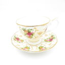 美品 ROYAL ALBERT ロイヤルアルバート ローズ カメオ ピーチ ティーカップ&ソーサー 1客 薔薇 バラ 花柄 金彩 英国 レア 希少 SU1116...