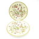 美品 WEDGWOOD ウェッジウッド フローラルタペストリー 中皿 2枚 18cmプレート ペア モザイク フラワー SU11207F1 【中古】
