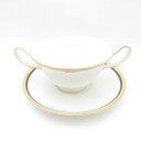 美品 WEDGWOOD ウェッジウッド クリオ スープカップ&ソーサー 1客 金彩 ダブルハンドル 英国 SU11244F2 【中古】