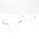 美品 WEDGWOOD ウェッジウッド VERA WANG ヴェラウォン ボウル 2枚 ペア 14cm クリスタル 深皿 鉢 SU11433E2 【中古】