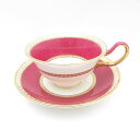 美品 WEDGWOOD ウェッジウッド ユーランダーパウダールビー ティーカップ&ソーサー ピオニー 紅茶 英国 SU11520E2 【中古】