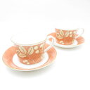 美品 WEDGWOOD ウェッジウッド フランシス ティーカップ&ソーサー 2客 ペア デルフィ SY11951K1 【中古】