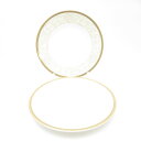 美品 WEDGWOOD ウェッジウッド セレスティアル ゴールド 中皿 2枚 ペア 21cmプレート ケーキ デザート SY11953K1 【中古】