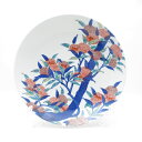 美品 伊万里 色鍋島 船津彩雲作 大皿 盛り皿 SY12153P1 【中古】