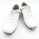 FOOTJOY フットジョイ Lopro Boa ロープロ スポーツ ボア 97180 ソフトスパイク ゴルフシューズ 24.5cm レザー 白 銀 ダイヤル式...
