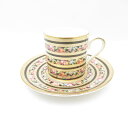 美品 WEDGWOOD ウェッジウッド クリオ フルリムボーダー デミタスカップ&ソーサー SM3900C2 【中古】