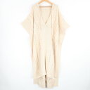 美品 Little Suzie リトルスージー Hoodie Knit Poncho ニットポンチョ ONE ウール アルパカ 他 レディース AT1597A6...
