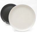 未使用 Le Creuset ルクルーゼ クーペ 小皿 2枚 セット ブラック ライトグレー プレート SO3083B3 【中古】