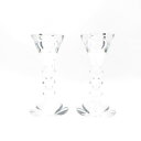 美品 Baccarat バカラ ベガ キャンドルスタンド 2点 クリスタル ペア クリア 蝋台 ホルダー インテリア SU11458B3 【中古】