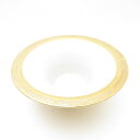 美品 Manufacture DE MONACO マニュファクチャード モナコ ボウル ポーセリン 陶器 釜 金彩 サラダ デザート フルーツ SU11471B...