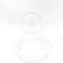 美品 Baccarat バカラ ミルニュイ ディッシュ 2枚 クリスタル ペア 13cmプレート ミニトレイ 小皿 SU11485F2 【中古】