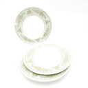 美品 WEDGWOOD ウェッジウッド コロンビア セージグリーン 中皿 3枚 デザートプレートセット パン ケーキ 金彩 SU11814B4 【中古】