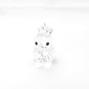 美品 SWAROVSKI スワロフスキー 014849 シッティングラビット 座りうさぎ ミニ フィギュリン クリスタル オブジェ ウサギ 兎 動物 置物 イン...
