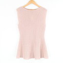 美品 Mila Owen ミラオーウェン 09WNT242137 ニット 0 アクリル セルロース ノースリペプラム レディース AN1724A8 【中古】