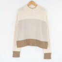 美品 Theory セオリー 4401707 FELTED WOOL クロップドニットプルオーバー P 5〜7号相当 毛他 159 オフホワイト系 長袖 レディ...