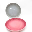 Le Creuset ルクルーゼ 中皿 2枚 21cmプレート ペア デザート SY12366D1 【中古】