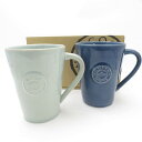 美品 COSTA NOVA コスタノバ デニム/ターコイズ マグカップ 2点 ストーンウェア 陶器 ペア ティー コーヒー ポルトガル SU11667V1 【中...