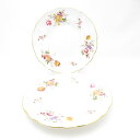美品 Royal Crown Derby ロイヤルクラウンダービー ダービーポジー 中皿 2枚 ペア 21cmプレート パン ケーキ デザート SM4004G2...