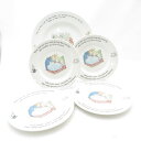 美品 WEDGWOOD ウェッジウッド ピーターラビット 中皿&大皿 5枚 プレートセット ケーキ デザート ディナー SU11951K1 【中古】