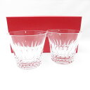 美品 Baccarat バカラ 2021年 ティアラ タンブラー 2点 クリスタル ペア ロックグラス オールドファッション SY12508K1 【中古】
