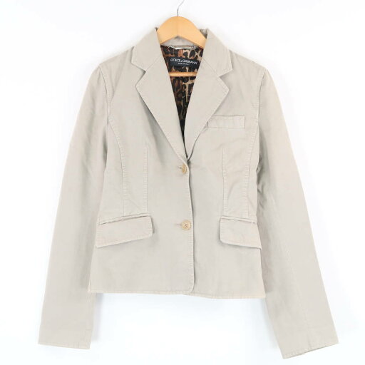 DOLCE&GABBANA ドルチェ&ガッバーナ ジャケット 40 コットン100% 総裏 レディース AY6236A73 【中古】 DOLCE&GABBANA ドルチェ&ガッバーナ ジャケット 40 コットン100% 総裏 レディース AY6236A73 【中古】