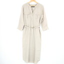 美品 UNITED ARROWS green label relaxing ユナイテッドアローズ ワンピース F セルロース 他 七分袖 ロング丈 シャツ レデ...