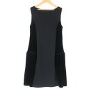 美品 VELOUR NOIR by FOXEY NEW YORK フォクシー 32198 ドミニク ノースリーブドレスワンピース 40 Mサイズ相当 トリアセテ...