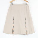 美品 BURBERRY GOLF バーバリー ゴルフウェア 17 3XLサイズ相当 コットン100% スカート ミディ丈 レディース HD123A24 【中古】