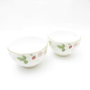 WEDGWOOD ウェッジウッド ワイルドストロベリー ジャパニーズカップ 2点 ペア ゆのみ 湯呑 SM4030X2 【中古】