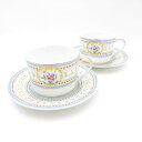 BERNARDAUD ベルナルド Au Jardin オ・ジャルダン カップ&ソーサー 2客 ペア ティー コーヒー 廃盤 レア 希少 SU11970S2 【中...