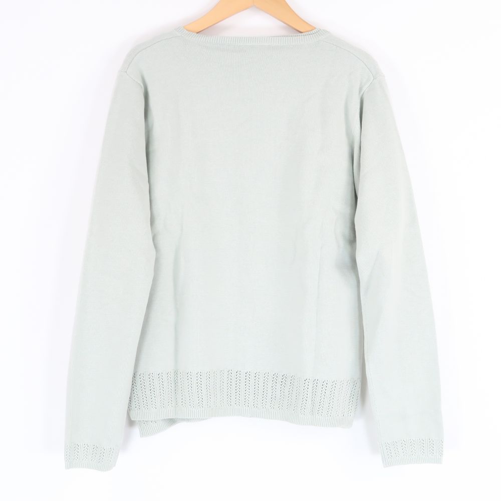 美品 LAURA ASHLEY ローラアシュレイ アンサンブル 1点 L コットン100％ カットソー半袖 カーディガン長袖 レディース AK141A33 【中古】