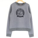 未使用 BLUE LABEL CRESTBRIDGE ブルーレーベル エンブレムフロッキープルオーバー トレーナー 1点 38 ポリエステル他 長袖 レディース...