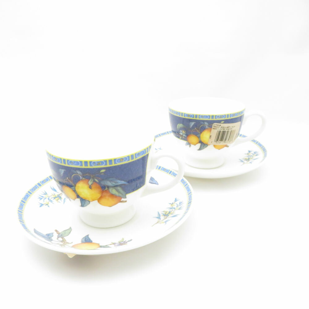 未使用 WEDGWOOD ウェッジウッド シトロン カップ＆ソーサー 2客 ペア ティー コーヒー リー SO3323L1 【中古】
