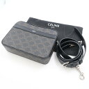 美品 CELINE セリーヌ 113942EVJ.38SI ショルダーバッグ 1点 スモール メッセンジャー カーフスキン トリオンキャンバス AN1793W1...