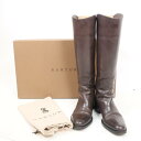 美品 SARTORE サルトル ロングブーツ 1点 36 ジョッキー 公式カラー「グレー」 レディース AT1603 【中古】