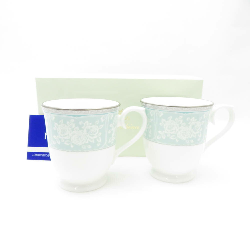 未使用 NARUMI ナルミ グレイスエア マグカップ 2点 ペア ティー コーヒー テーブルウェア SU12273H1 【中古】
