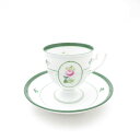 美品 Herend ヘレンド ウィーンの薔薇 4985 VRH アンピールカップ&ソーサー 1客 バラ チョコレート レア 希少 SY12586H1 【中古】
