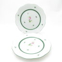美品 Herend ヘレンド ウィーンの薔薇 517 VRH 中皿 2枚 19cmプレート ペア デザート ケーキ SY12589H1 【中古】