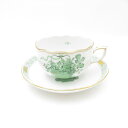 美品 Herend ヘレンド 清の花籠 CN 00724 ティーカップ&ソーサー 1客 200ml SC7759B1 【中古】