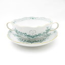 美品 MEISSEN マイセン インドの華 340310 スープカップ&ソーサー 1客 希少 レア インディアンミドルグリーン SC7807D1 【中古】